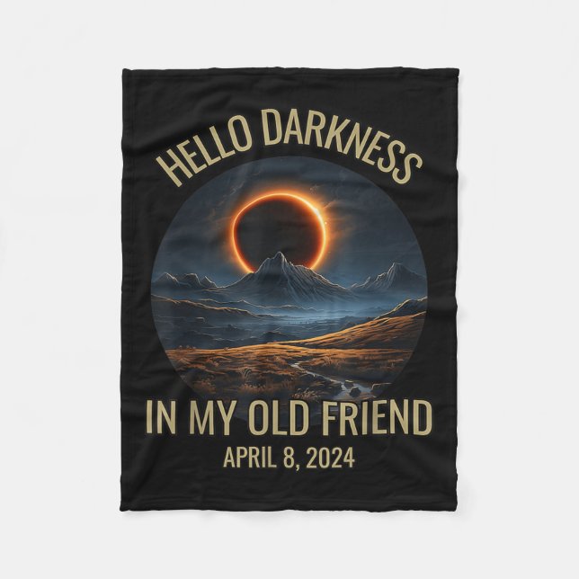 Hallo Dunkelheit Mein alter Freund Solar Eclipse 0 Fleecedecke (Vorderseite)