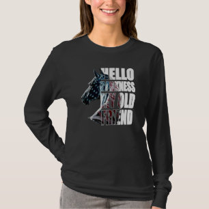 Hallo Dunkelheit mein altes Freund Pferd American T-Shirt