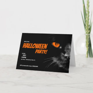 Hallo Dunkelheit Orange Augen Halloween-Party Karte