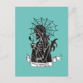 Hallo Dunkelheit Vamp Goth w/Black Coffee T - Shir Postkarte