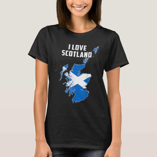 Hallo Edinburgh I Liebe Schottland Kartenflagge Pr T-Shirt (Vorderseite)