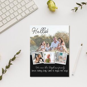 Hallo Editable Wir sind neu im Nachbarschaftsfoto Postkarte