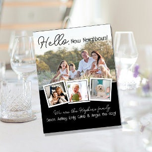 Hallo Editable Wir sind neu in der Nachbarschaft p Postkarte