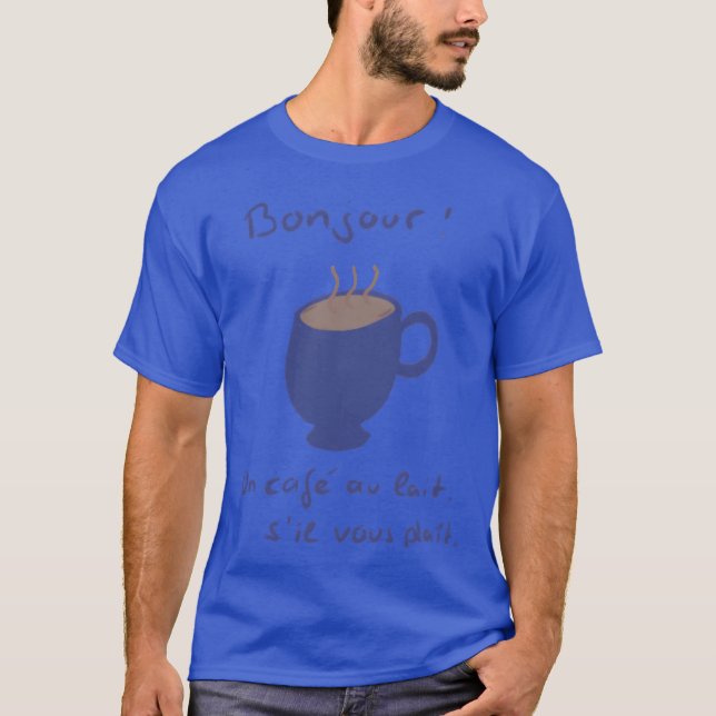 Hallo, ein Kaffee mit Milch bitte Geschenk T-Shirt (Vorderseite)