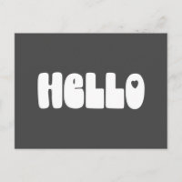Hallo Einfache Retro Typografie Gruß in Schwarz