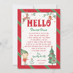 Hallo Elf Christmas Magical Elf Printable Einladung