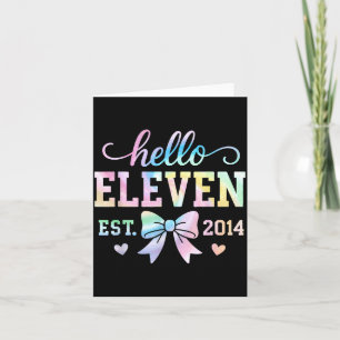 Hallo Elf Est 2014 Kokette Schleife 11. Geburtstag Karte