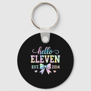 Hallo Elf Gegründet 2014 Kokette Schleife 11. Gebu Schlüsselanhänger