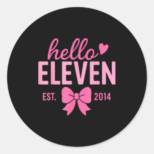 Hallo Elf Gegründet 2014 Rosa Kokette Glücklicher  Runder Aufkleber