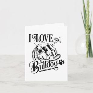 Hallo Englische Bulldogge Welpen Hund Leere Notizk Karte