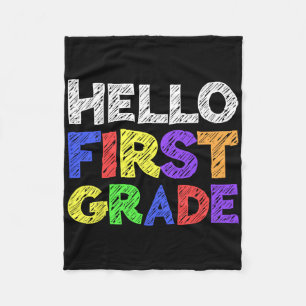 Hallo Erste Klasse 1. Klasse Zurück zur Schule 1 Fleecedecke