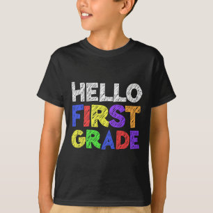 Hallo Erste Klasse 1. Klasse Zurück zur Schule 1 T-Shirt
