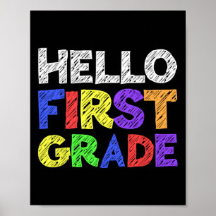 Hallo Erste Klasse 1 zurück zur Schule 1 Poster