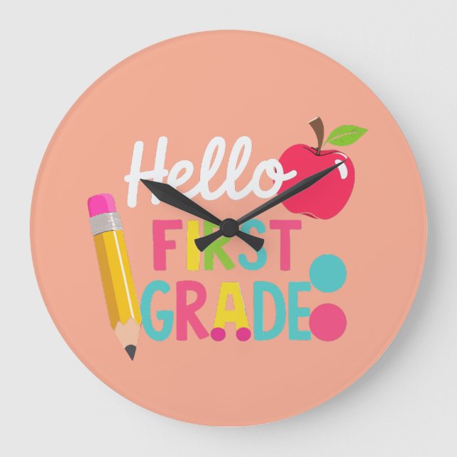 Hallo Erste Klasse Team 1. Klasse Zurück zur Schul Große Wanduhr (Vorderseite)
