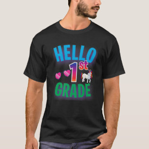 Hallo Erste Klasse Zurück 2 Cool Zurück 2 Schule U T-Shirt