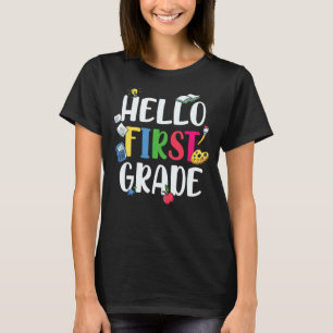 Hallo Erste Stufe Niedlich 1. Klasse 1 T-Shirt