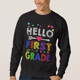 Hallo erste Stufe zurück zu den Lehrern Schüler Sweatshirt