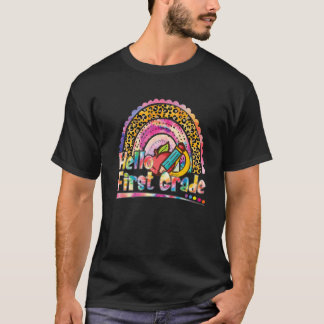 Hallo Erster 1. Klasse erster Tag Zurück zur Schul T-Shirt