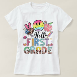Hallo Erster-Klasse-Lehrerin Coquette Bleistift-Sc T-Shirt