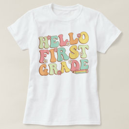Hallo Erster-Klasse-Lehrerin Coquette Bleistift-Sc T-Shirt