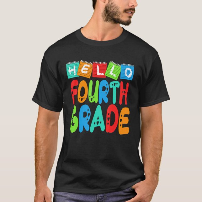 Hallo Erster Schultag Lehrer Studen T-Shirt (Vorderseite)