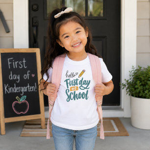 Hallo erster Schultag   Zurück zur Schule Tag T-Shirt