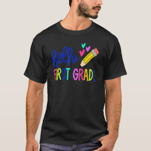 Hallo Erster Tag 1. Klasse Zurück zum Scho T-Shirt