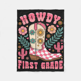 Hallo Erstklasslehrer Western Cowboy Fleecedecke