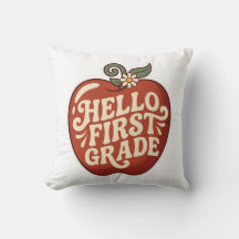 Hallo Erstklässler Retro Apfel Zurück zur Schule