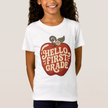 Hallo Erstklässler Retro Apfel Zurück zur Schule