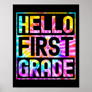Hallo Erstklässler Zurück zur Schule 1. Klasse Leh Poster