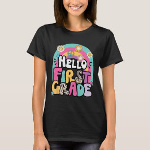 Hallo Erstklässler Zurück zur Schule Lehrer Erster T-Shirt