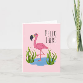 Hallo Es Flamingo (4,25" x 5,5) Umschlag inc. Karte