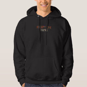 Hallo, es ist mir egal, danke, Vintage-Retro-Buchs Hoodie