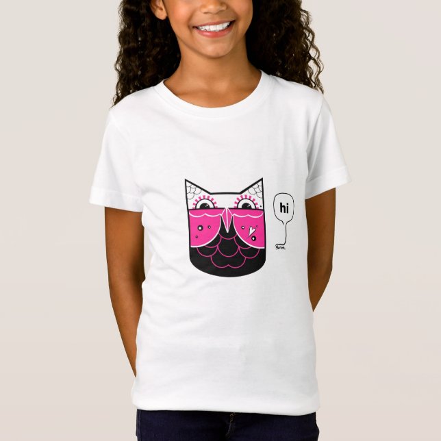 Hallo Eulen-Jugend-T-Shirt - IMJUSTSARAH T-Shirt (Vorderseite)