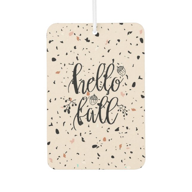 "Hallo Fall" Autolufterfrischer (Vorderseite)