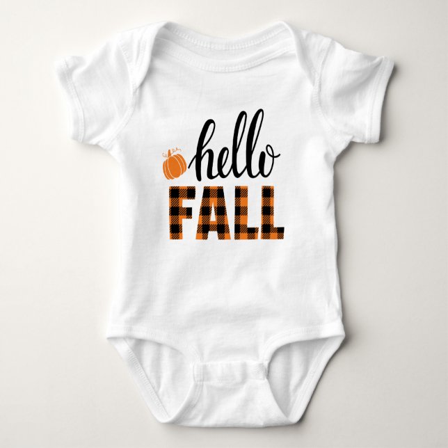 Hallo Fall Baby Strampler (Vorderseite)