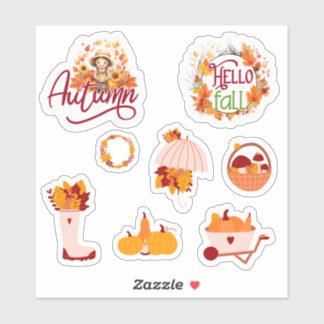 Hallo Fall - Custom Cut Vinyl Sticker