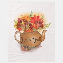 Hallo Fall Fleece Decke