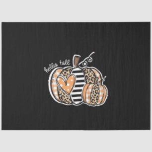 Hallo Fall Leopard Pattern Pumpkin Seidenpapier