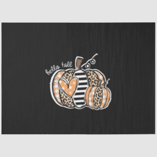 Hallo Fall Leopard Pattern Pumpkin Seidenpapier