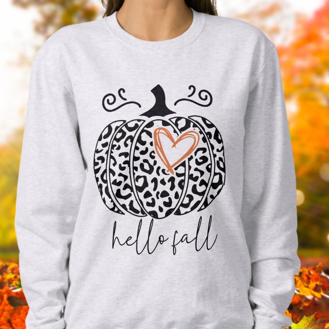 Hallo Fall Leopard Pumpkin Sweatshirt (Von Creator hochgeladen)
