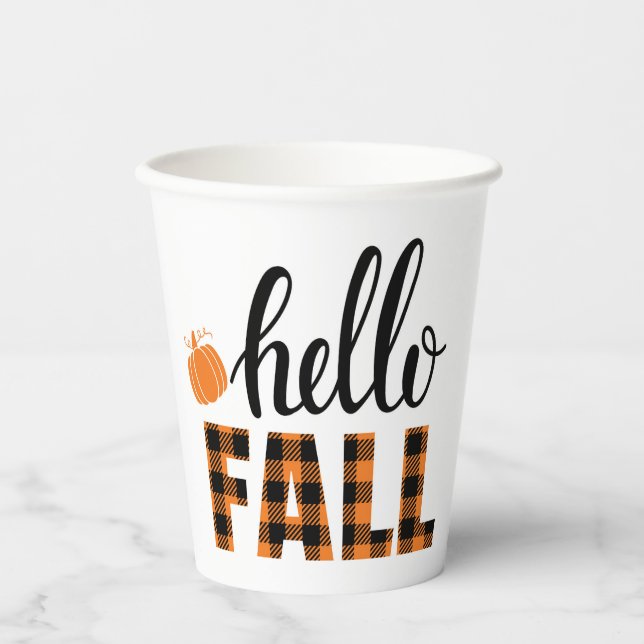 Hallo Fall Pappbecher (Vorderseite)