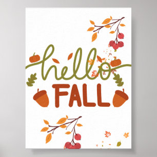 Hallo Fall Poster - Wanddekor