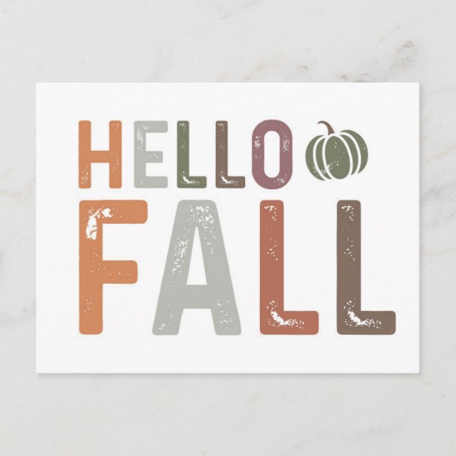 Hallo Fall Postkarte (Vorderseite)