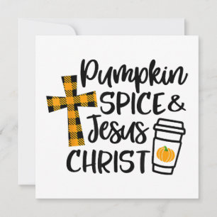 Hallo Fall Pumpkin Gewürz & Jesus Christus Fall Ch Einladung