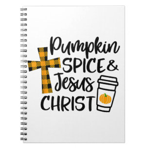 Hallo Fall Pumpkin Gewürz & Jesus Christus Fall Ch Notizblock
