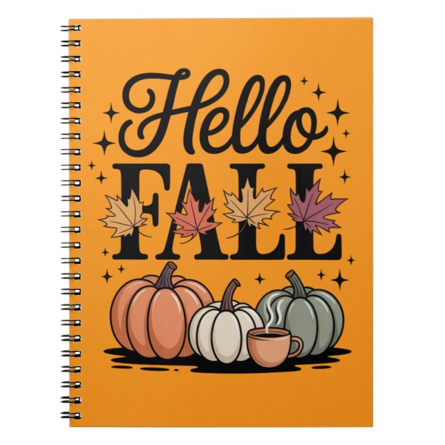 Hallo Fall Pumpkin Herbst Notizblock (Vorderseite)