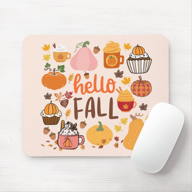 Hallo Fall Pumpkins Mousepad (Mit Mouse)