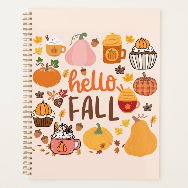 Hallo Fall Pumpkins Planer (Vorderseite)